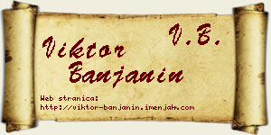 Viktor Banjanin vizit kartica